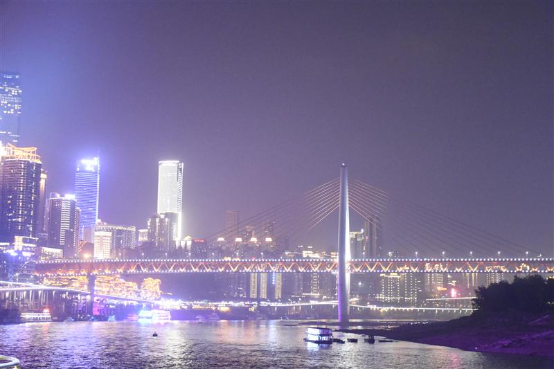重庆夜景两江游船 重庆夜景 千厮门大桥 重庆夜景两江游船 重庆夜景 千厮门大桥