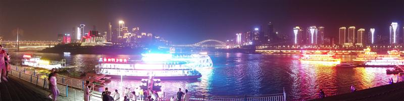重慶夜景兩江遊船 重慶 兩江遊全景 重慶夜景兩江遊船 重慶 兩江遊全景