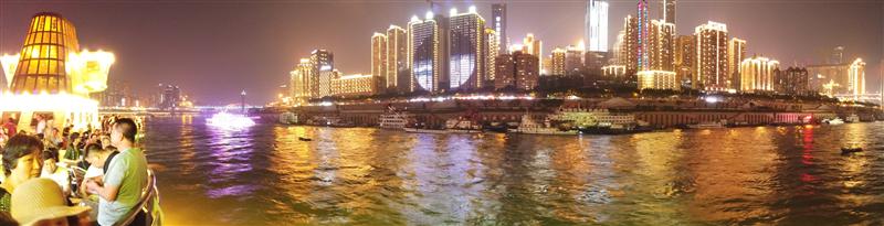 重慶夜景兩江遊船 重慶 兩江遊全景 重慶夜景兩江遊船 重慶 兩江遊全景