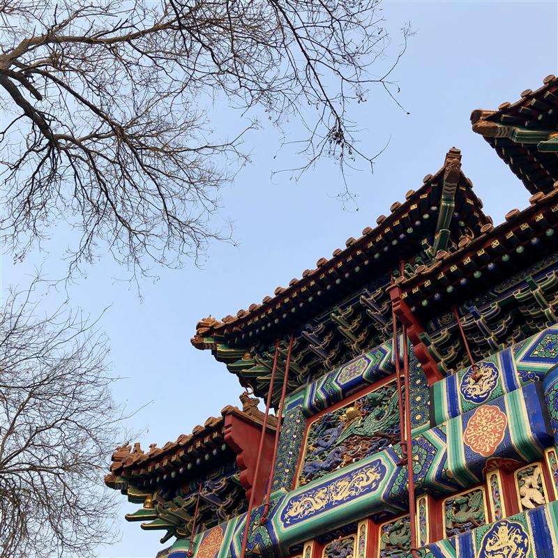 中国 北京 雍和宫 冬天 