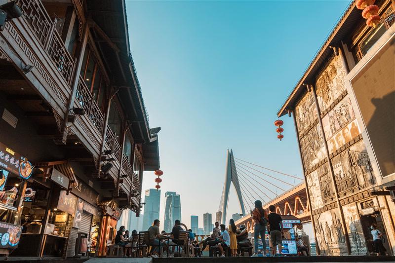 重庆 解放碑 洪崖洞  重庆 解放碑 洪崖洞