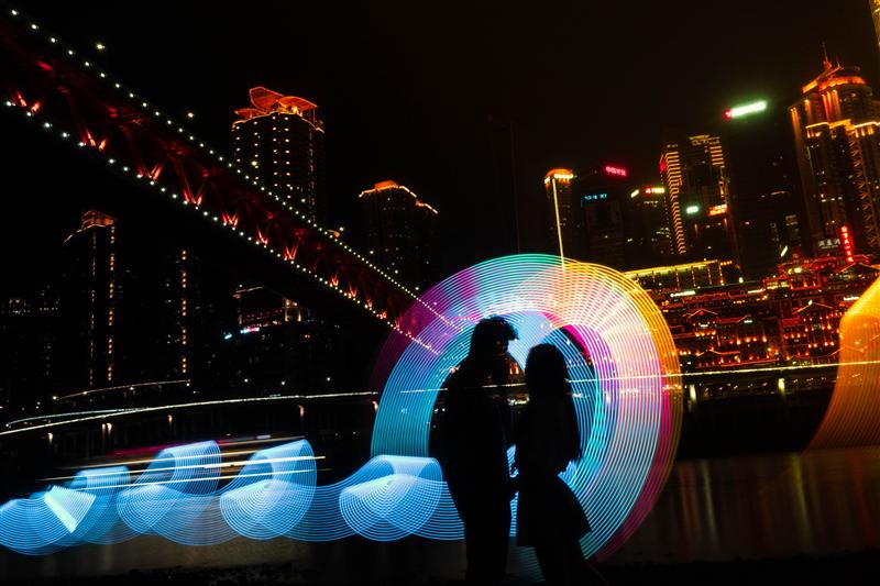 重庆 江北嘴 大剧院 洪崖洞 千厮门大桥 