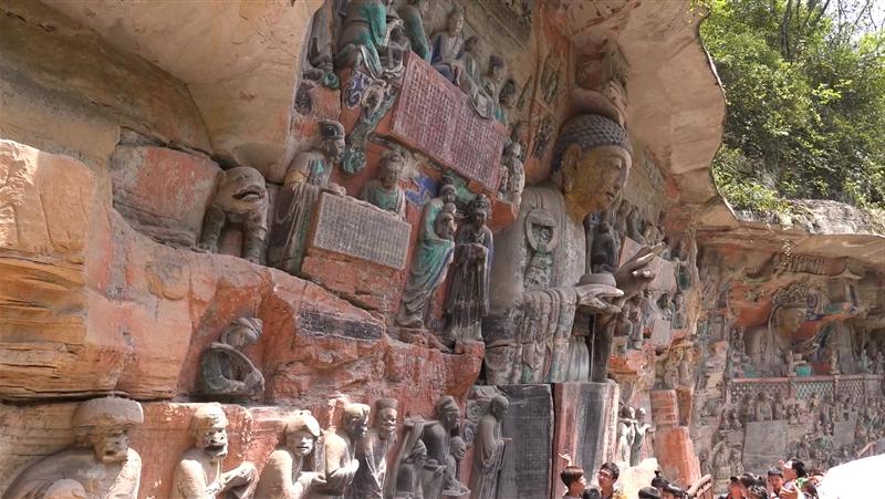 中国 重庆市 大足石刻 宝顶山石刻 便佛报恩经变相左侧面 中国 重庆市 大足石刻 宝顶山石刻 便佛报恩经变相左侧面