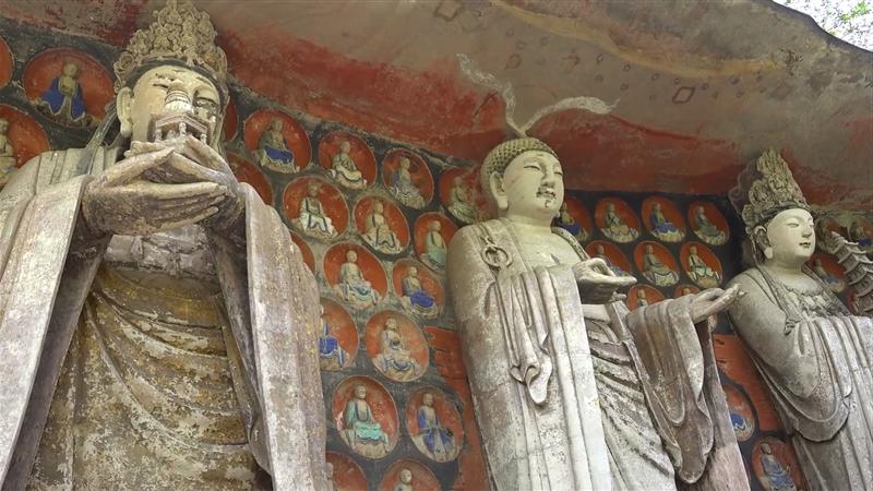 大足石刻 宝顶山石刻 华严三圣