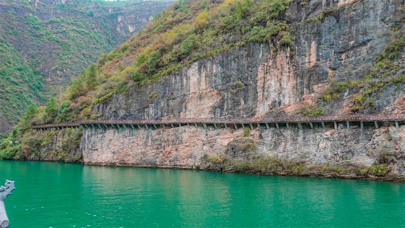 巫山小三峡仿古栈道 巫山小三峡仿古栈道