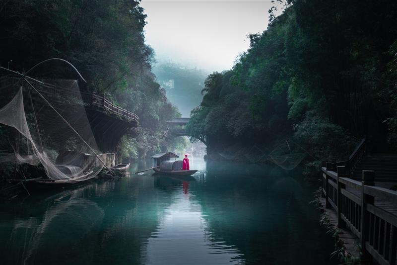 中国 湖北 宜昌 三峡人家 龙溪桥 冬季 杨志熠