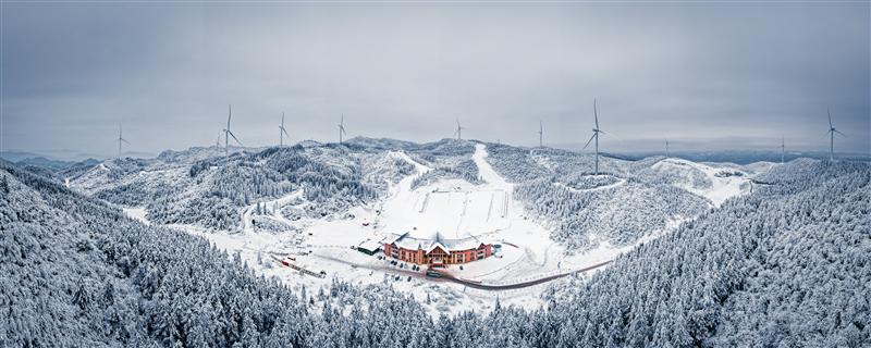 中国 重庆 丰都 南天湖 南天湖国际滑雪场 航拍 冬季 杨志熠