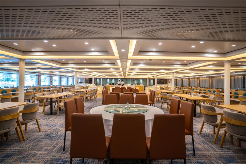 三峽遊輪 华夏神女3号 2 楼自助餐厅