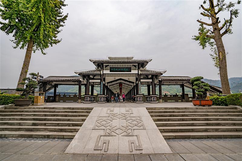 中国 重庆 奉节 白帝城 风雨廊桥