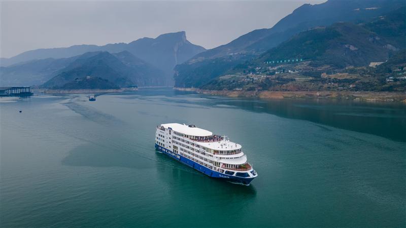 Aerial photography of Kuimen in Qutangxia, Yangtze River Exploration Aerial photography of Kuimen in Qutangxia, Yangtze River Exploration