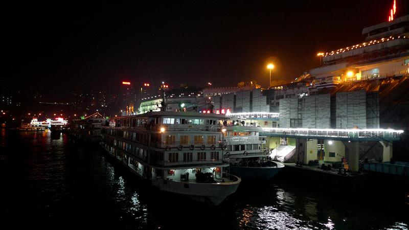 Boarding at Chaotianmen, Chongqing, China Boarding at Chaotianmen, Chongqing, China