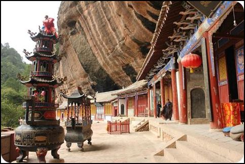 gansu 甘肅 天水 麥積山風(fēng)景名勝區(qū) 仙人崖