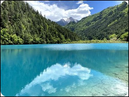 四川 九寨溝 鏡海 夏季 袁銀月