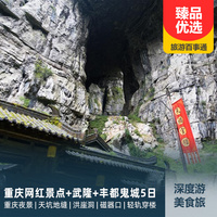 重庆到重庆市内旅游_打卡网红景点+武隆天坑地缝+民国街+洪崖洞五日游