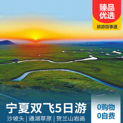 寧夏旅游線路:寧夏沙坡頭 賀蘭山巖畫 通湖草原雙飛5日游 純玩無(wú)購(gòu)物 打卡網(wǎng)紅中國(guó)版最美66號(hào)公路