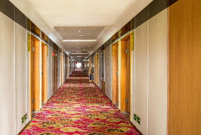 New high lake cruise Cruise-Corridor outside the room