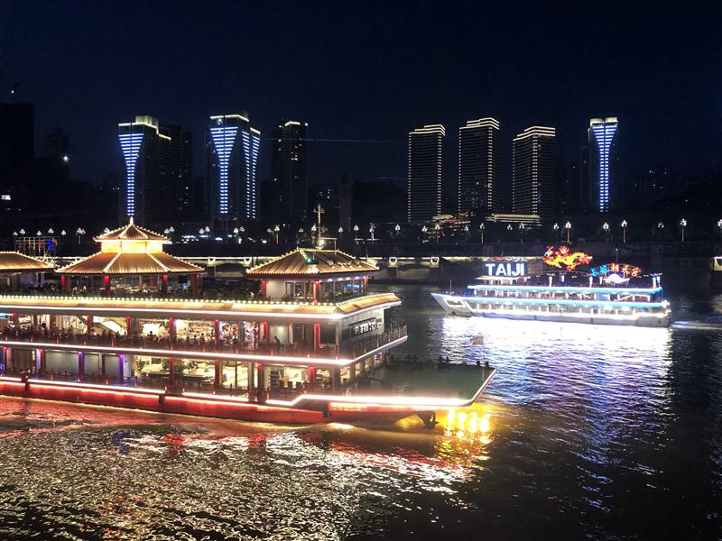 重庆夜景两江游船  