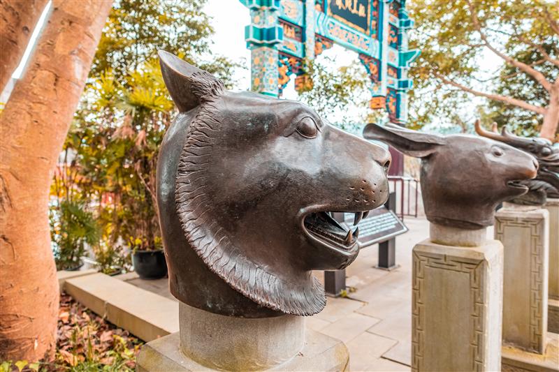 Twelve animal heads in Shibaozhai