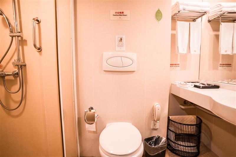 Three Gorges Cruise Yangtze River Gold Series Gold No. 8 Deluxe Standard Room Bathroom