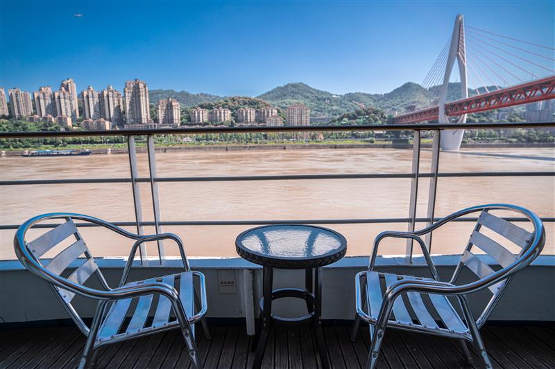 三峽遊輪 黃金2號 行政標準房 陽臺