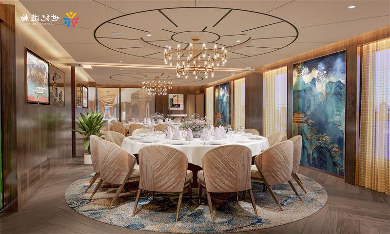 三峡游轮世纪远航号设施云帆阁餐厅四楼