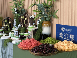 成都 熊猫专列 成都号 竹影雅居 专属 迎宾 水果 糕点 饮料夏季