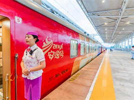 成都 熊猫专列 安逸号 安靖站 登车 外观